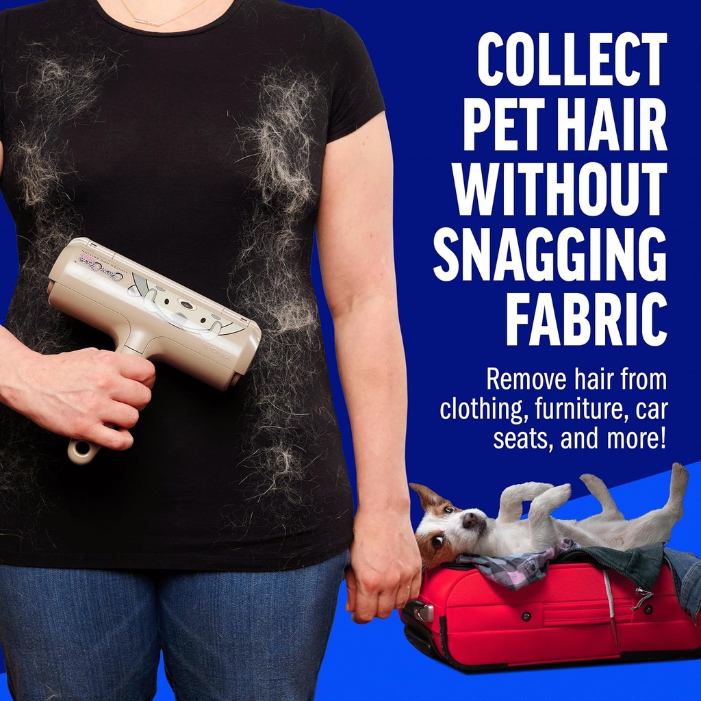 Chom Chom Roller Pet Hair Remover - ChomChom Reusable Dog and Cat Lint Rollers for Furniture, Couch, Car, and Clothes - Limited Dog Edition﻿