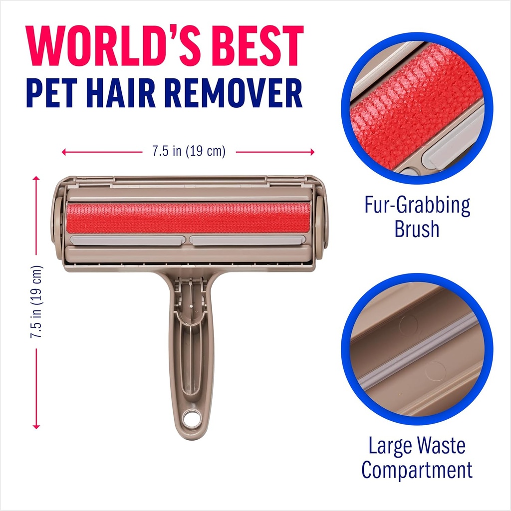 Chom Chom Roller Pet Hair Remover - ChomChom Reusable Dog and Cat Lint Rollers for Furniture, Couch, Car, and Clothes - Limited Dog Edition﻿