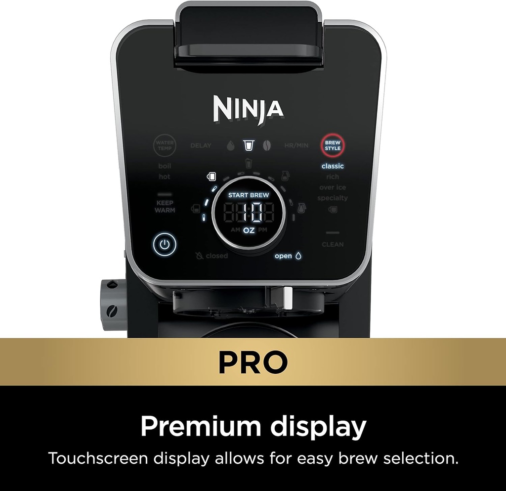 Ninja Drip Coffee Maker With K Cup Combo, DualBrew Pro Specialty Coffee System, Coffee Machine Compatible with K-Cup Pods, 12 Cup Single Serve Coffee Makers with Paper Filter, CFP301