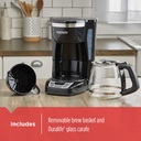 BLACK+DECKER 12-Cup Digital Coffee Maker, CM1160B, Programmable, Washable Basket Filter, Sneak-A-Cup, Auto Brew, Water Window, Keep Hot Plate