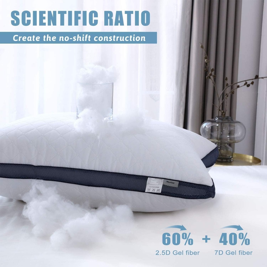Meoflaw Pillows for Sleeping(2-Pack), Luxury Hotel Pillows Standard Size Set of 2,Bed Pillows for Side and Back Sleeper
