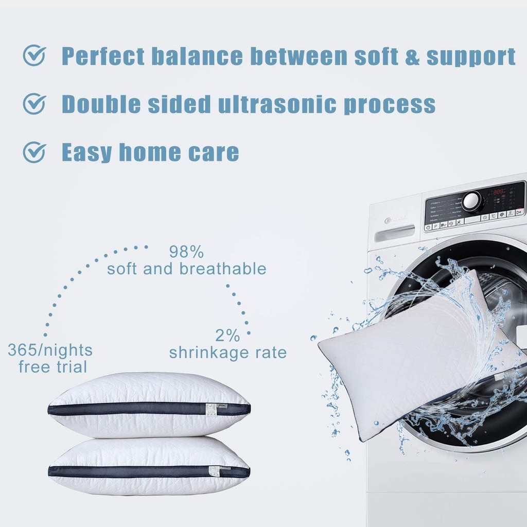 Meoflaw Pillows for Sleeping(2-Pack), Luxury Hotel Pillows Standard Size Set of 2,Bed Pillows for Side and Back Sleeper