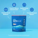 Nello Supercalm Powdered Drink Mix, Raspberry Lemonade, L Theanine, Ksm-66 Ashwagandha, Magnesium Glycinate, Vitamin D 3, Supplements for Relaxation & Focus