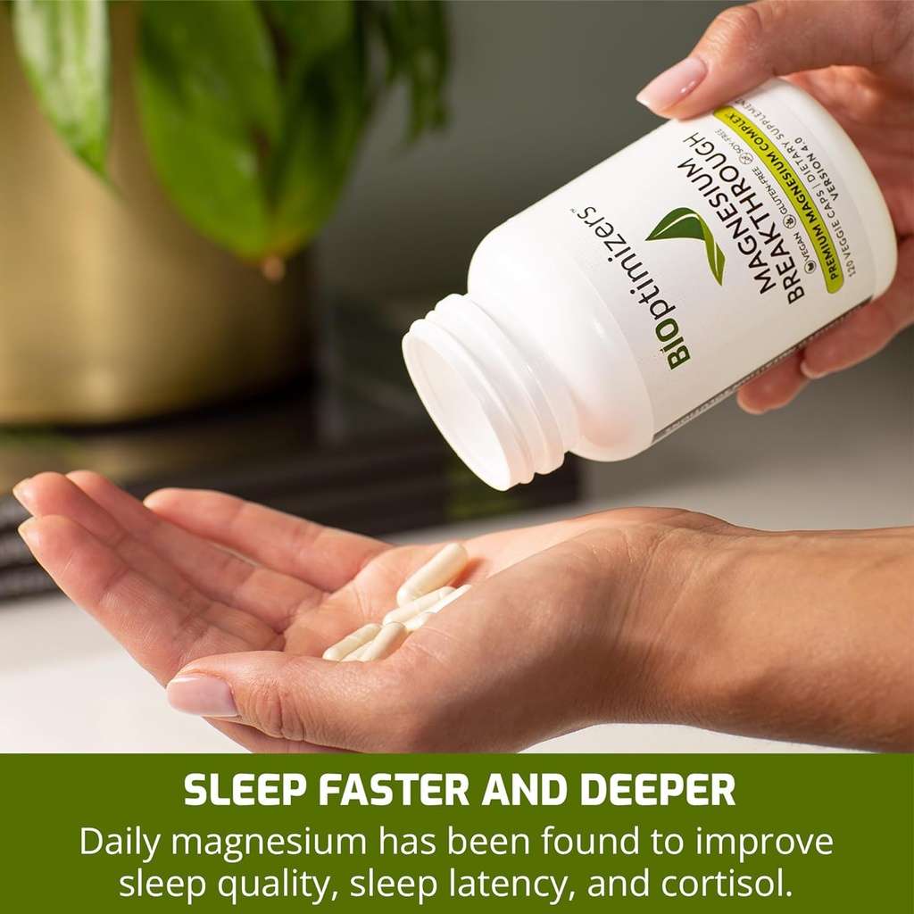 Magnesium Breakthrough Supplement 4.0 - Has 7 Forms of Magnesium: Glycinate, Malate, Citrate, and More - Natural Sleep and Brain Supplement