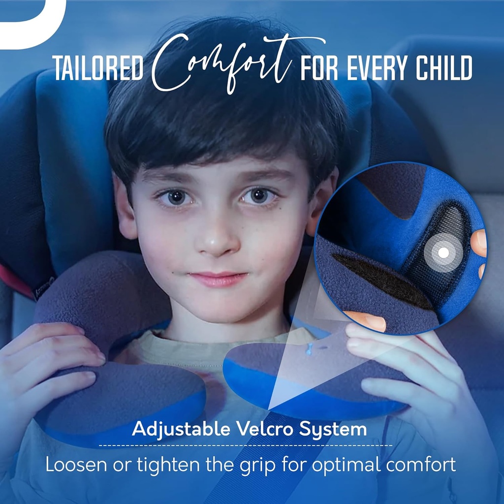 BCOZZY Neck Pillow for Travel Provides Double Support to The Head, Neck, and Chin in Any Sleeping Position on Flights, Car, and at Home, Comfortable Airplane Travel Pillow