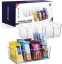 ClearSpace Plastic Pantry Organizers and Storage Bins with Removable Dividers – Perfect Kitchen Organization or Pantry Storage – Refrigerator Organizer Bins, Cabinet Organizers