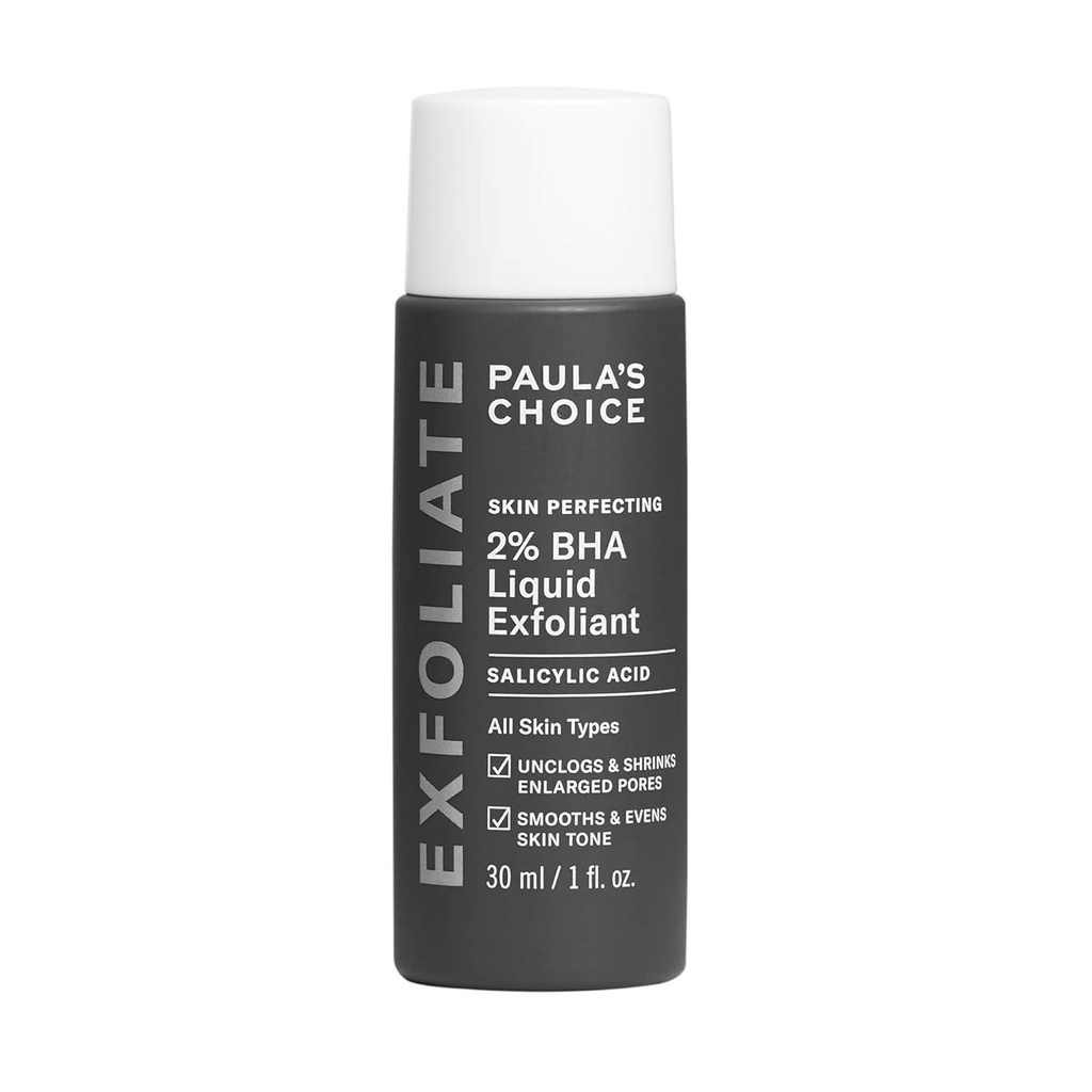 Paula's Choice Skin Perfecting 2% BHA Liquid Salicylic Acid Exfoliant, Gentle Facial Exfoliator for Blackheads, Large Pores, Wrinkles & Fine Lines, Travel Size